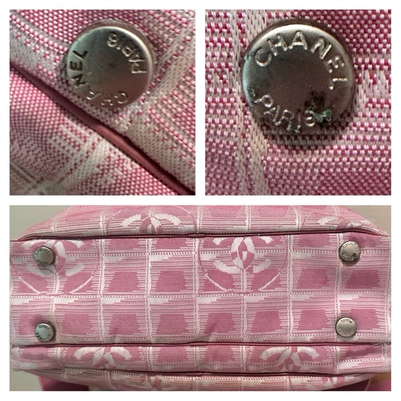 ππ Stunning Pink Chanel Nylon Canvas Crossbody/Tote Bag NOT THE BEAUTY LINE - Picture 15 of 15